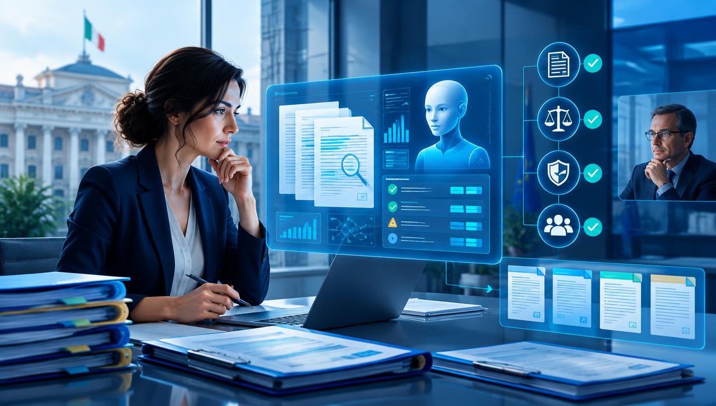 Esperta di gare verifica un’analisi documentale assistita da intelligenza artificiale