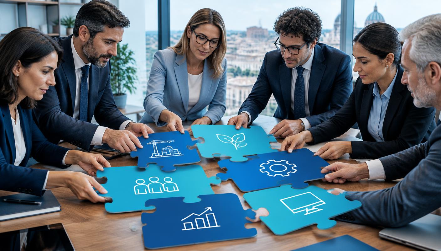 Imprese complementari costruiscono insieme un raggruppamento per una gara